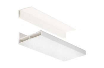 FLORENCE PLAFONDPLINT 35X6MM 2-DELIG STUCO L= 2700 MM