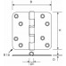 DX KOGELLAGER SCHARNIER RVS 76X76 MM RONDE HOEK