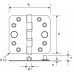 DX VH-SCHARNIER KOGELLAGER RVS 89X89 MM RONDE HOEKEN SKG3